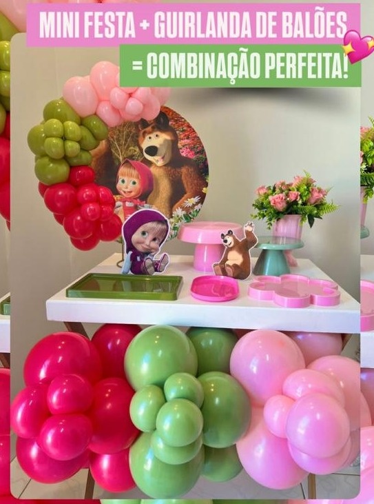 Kit Masha E Urso - Mini Festas