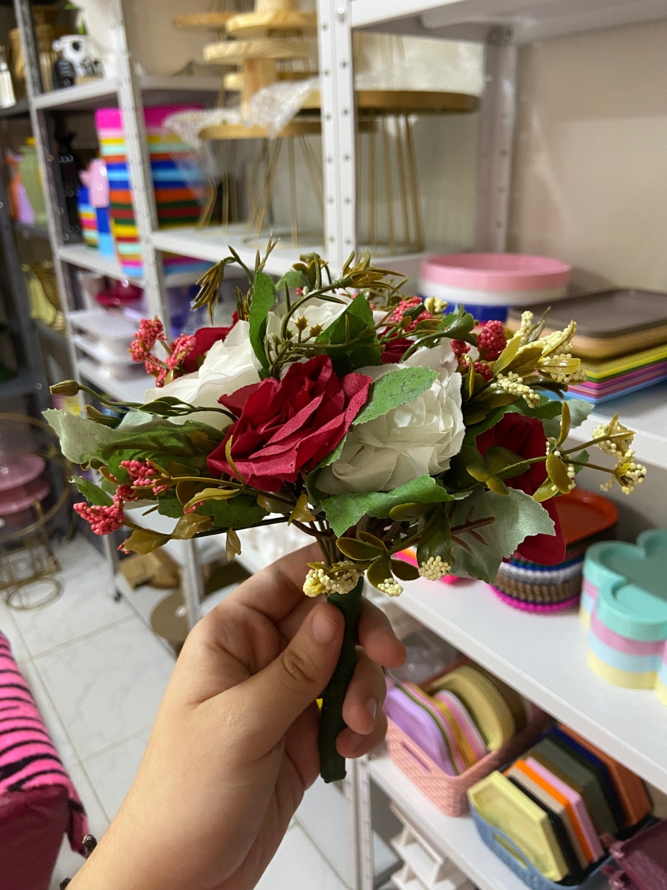 Flores Vermelhas E Brancas - Mini Festas