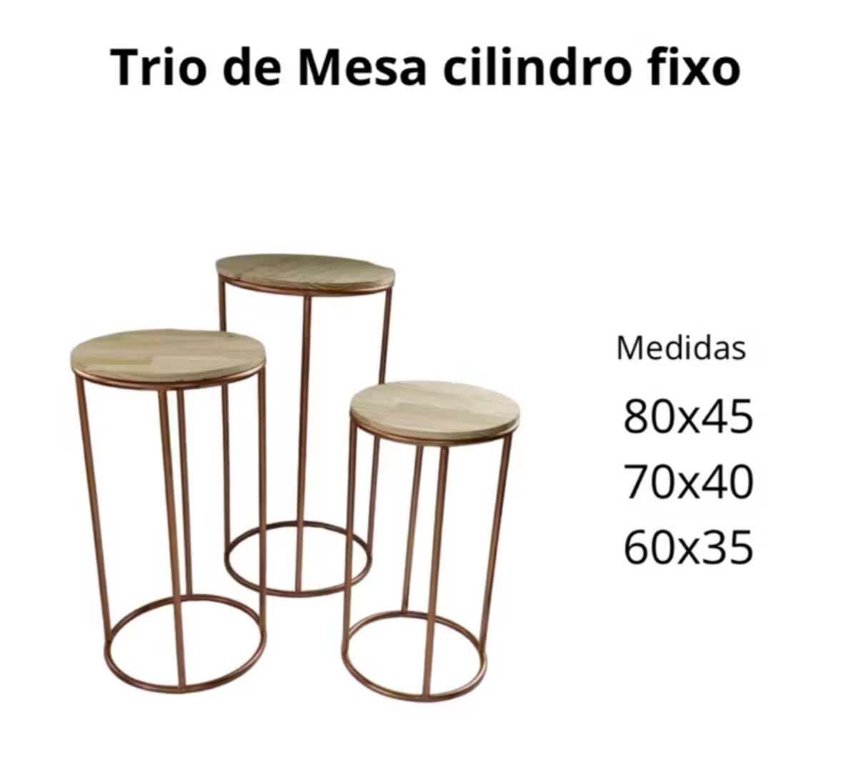 Mesa Cilindro “P” - Mini Festas