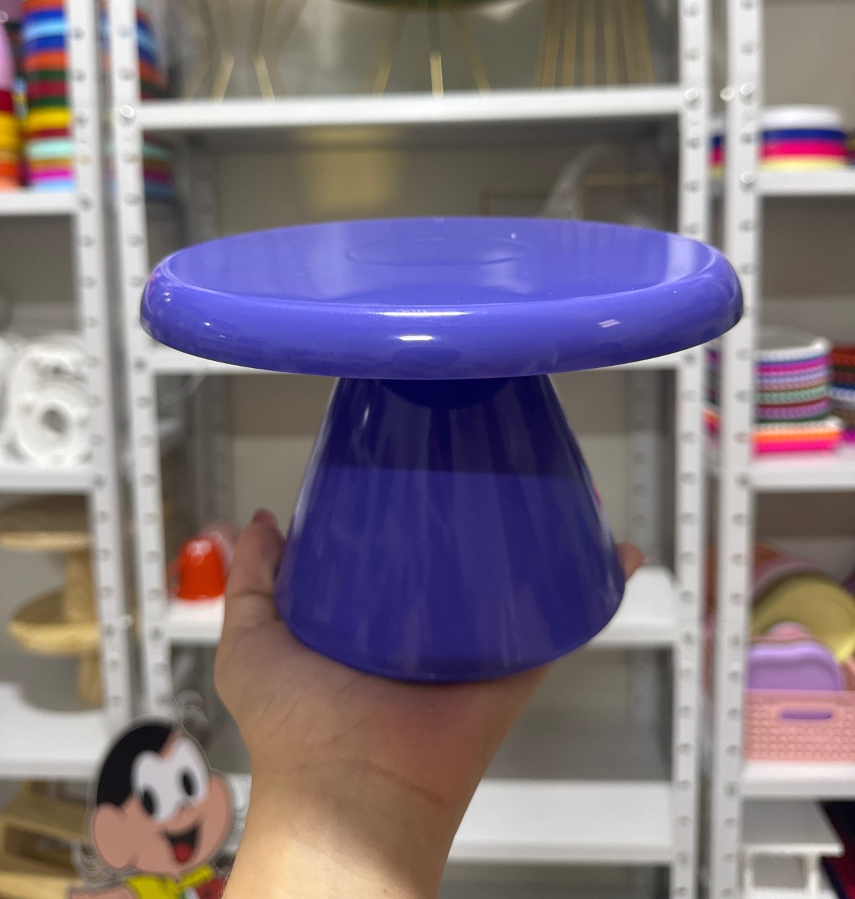 Boleira Cogumelo Azul M  - Mini Festas