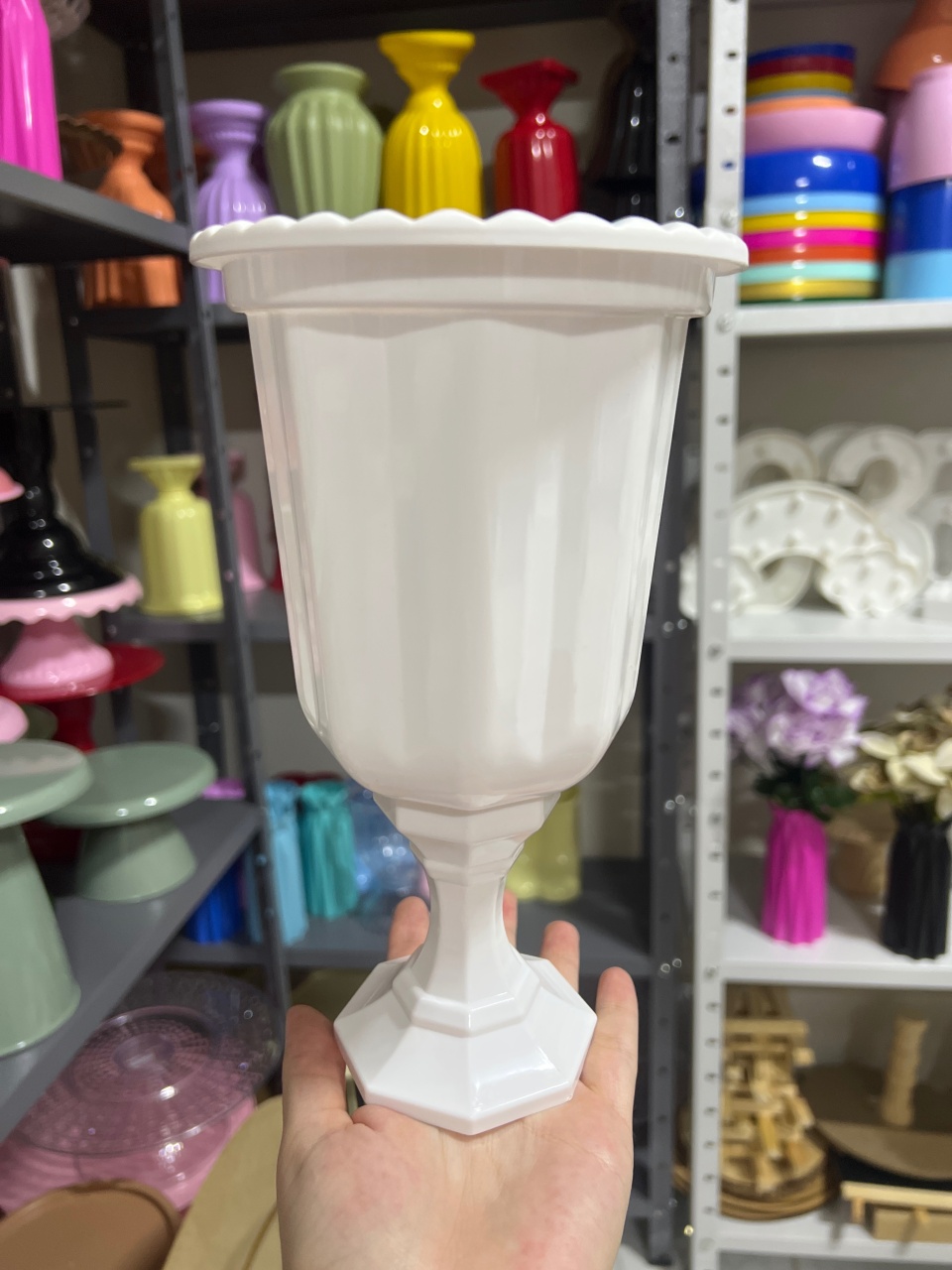 Vaso Branco. - Mini Festas
