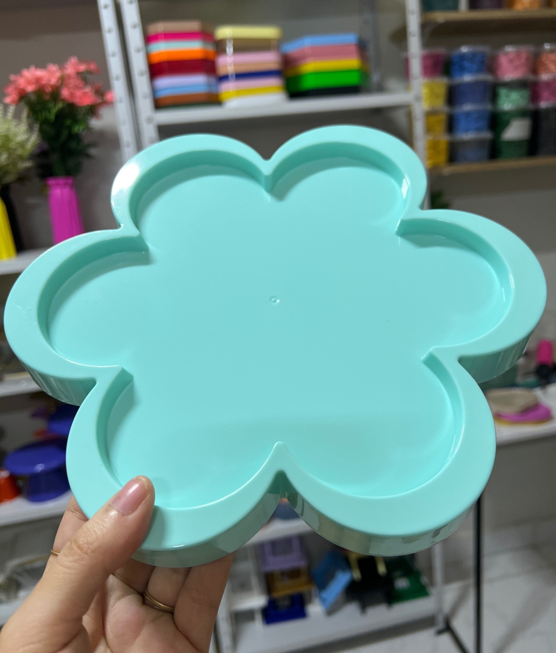 Bandeja Floratta Verde Candy - Mini Festas