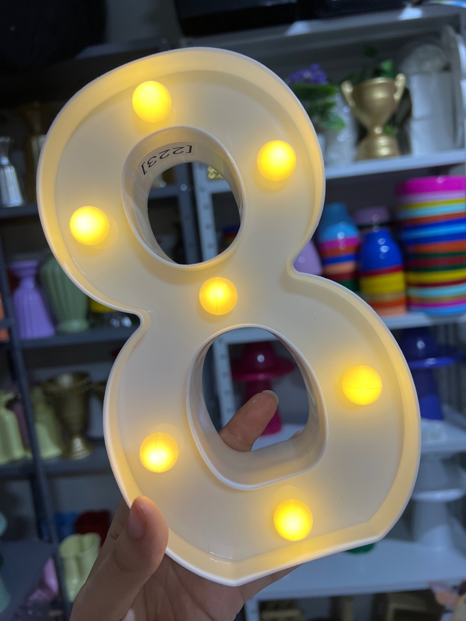 Numero Led 8 G - Mini Festas