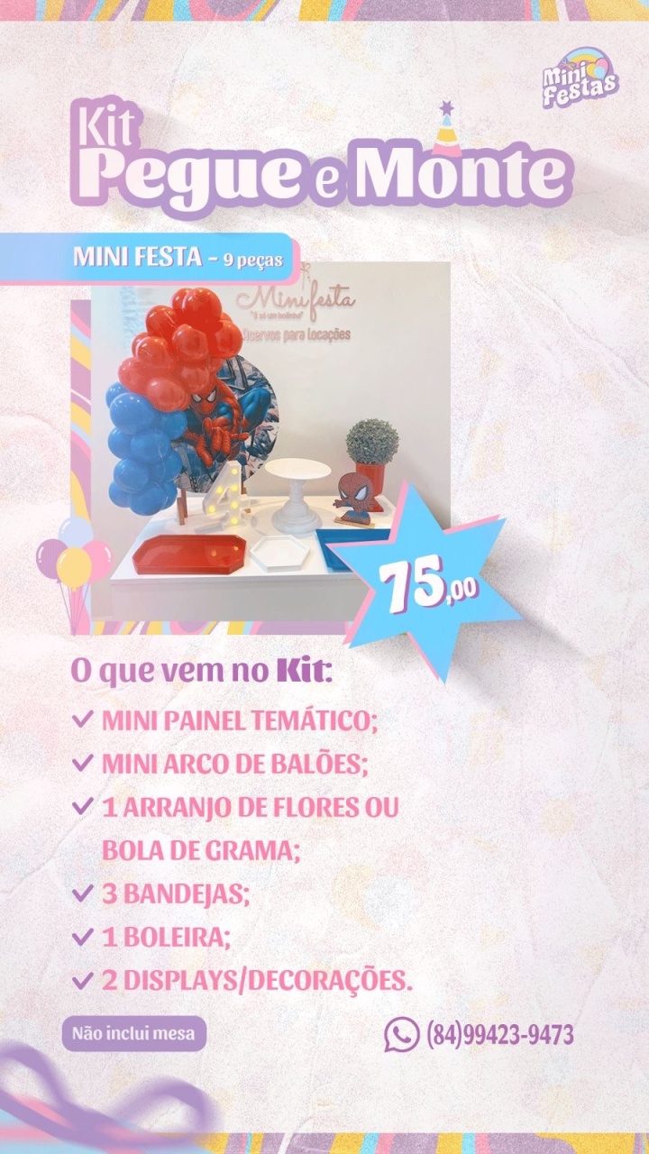 Kit Minii Festa - Mini Festas