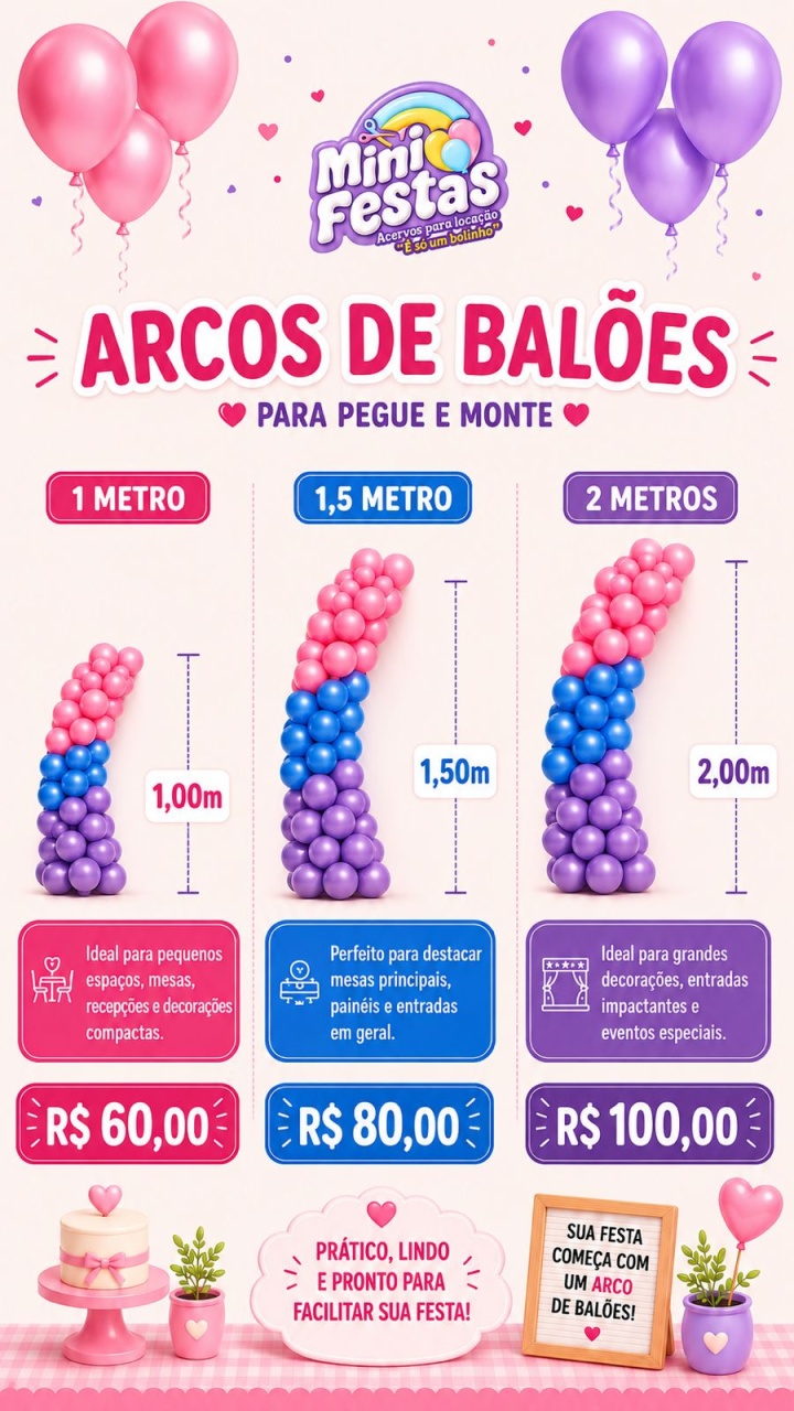 Arcos de Balões - Mini Festas