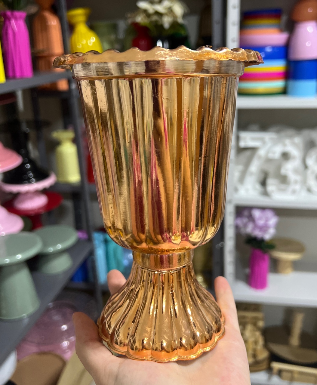Vaso Bronze Brilhoso - Mini Festas