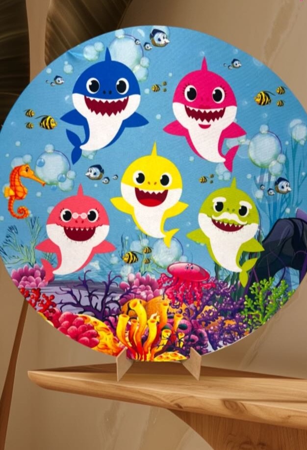 Capa Baby Shark - Mini Festas