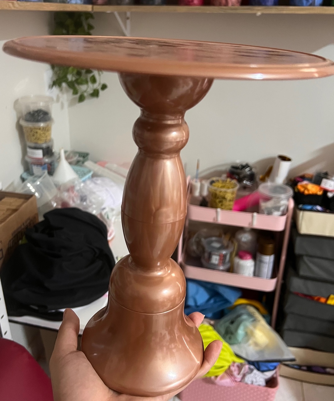Boleira Alta Bronze Cintilante  - Mini Festas