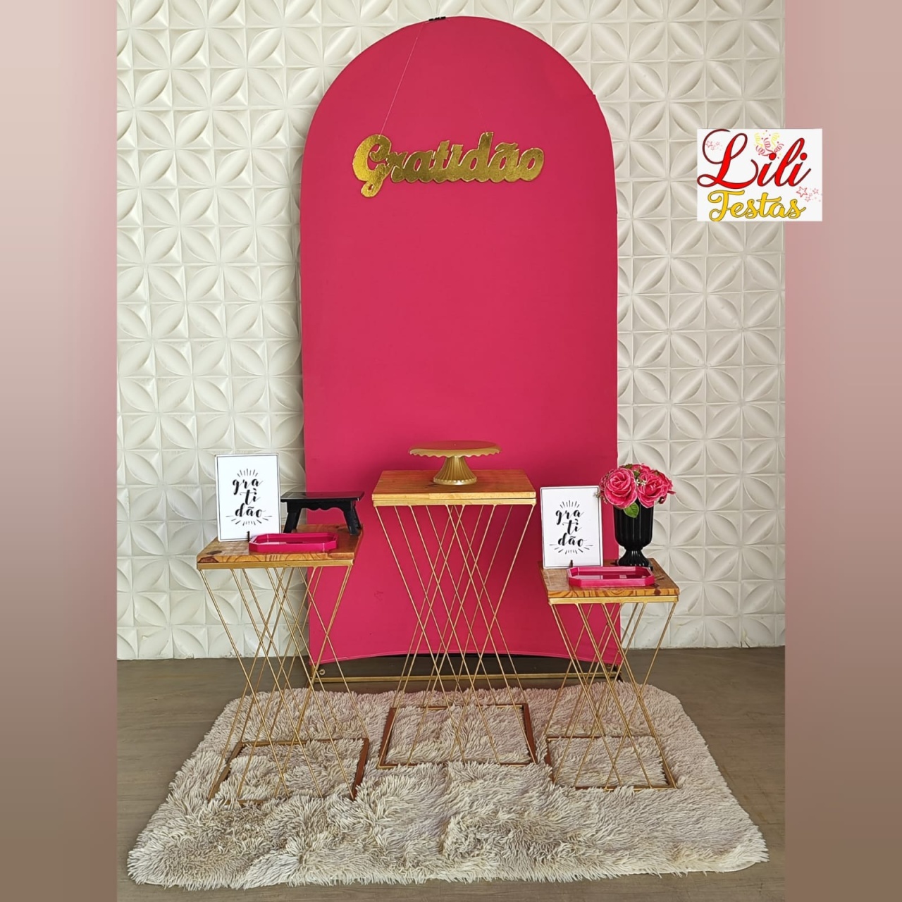 Romano Rosa Pink E Preto Gratidão - Trio Teia - LiliFestaspegueemonte