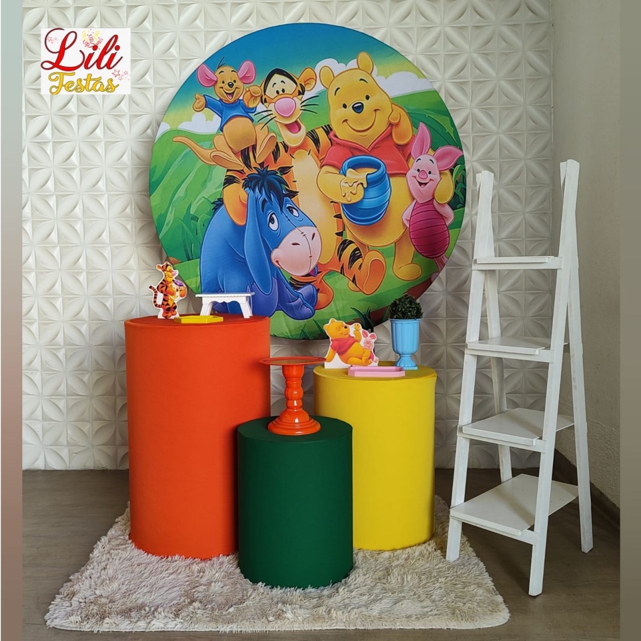 Ursinho Poo + Escada - LiliFestaspegueemonte