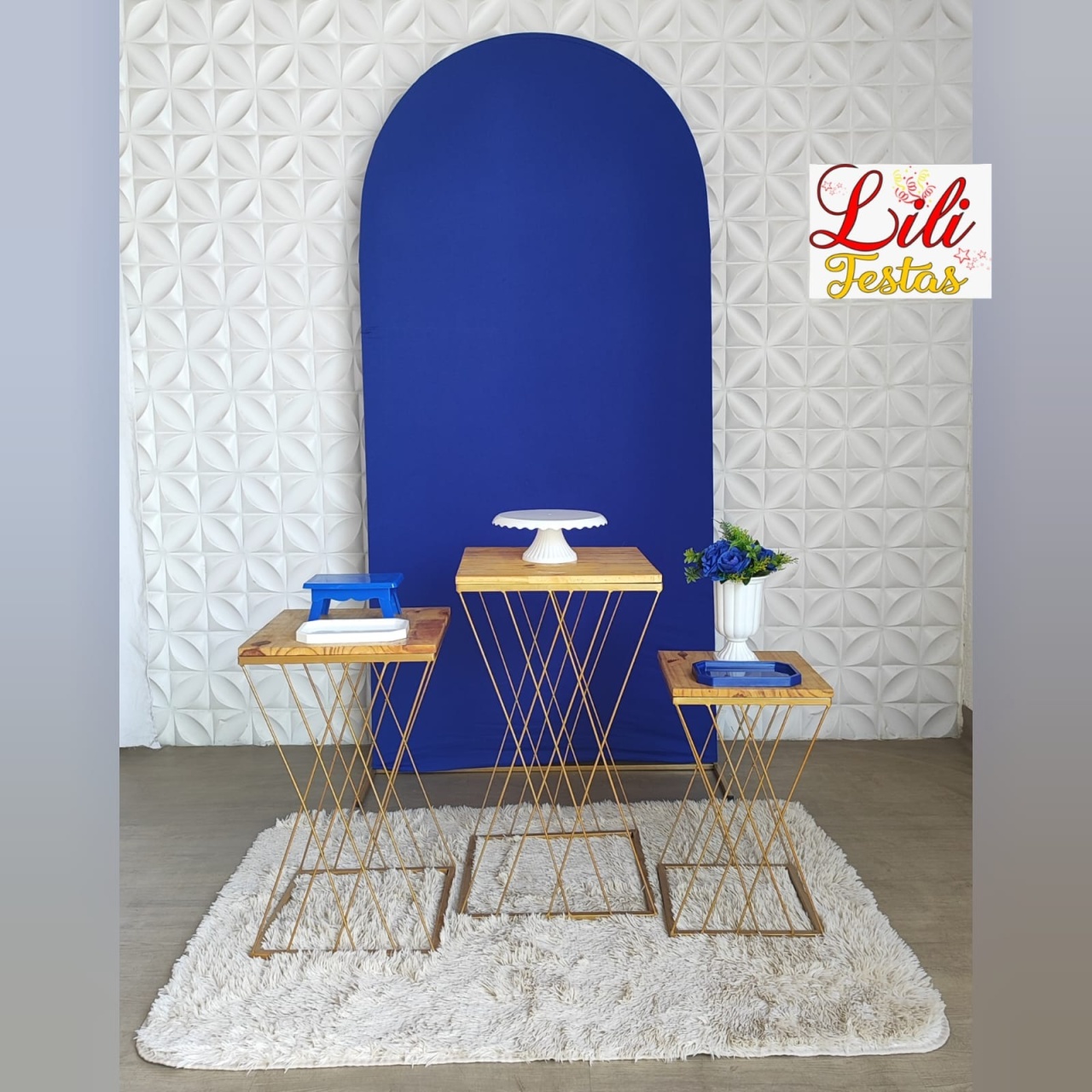 Romano Azul Royal + Trio Mesas Teia - LiliFestaspegueemonte