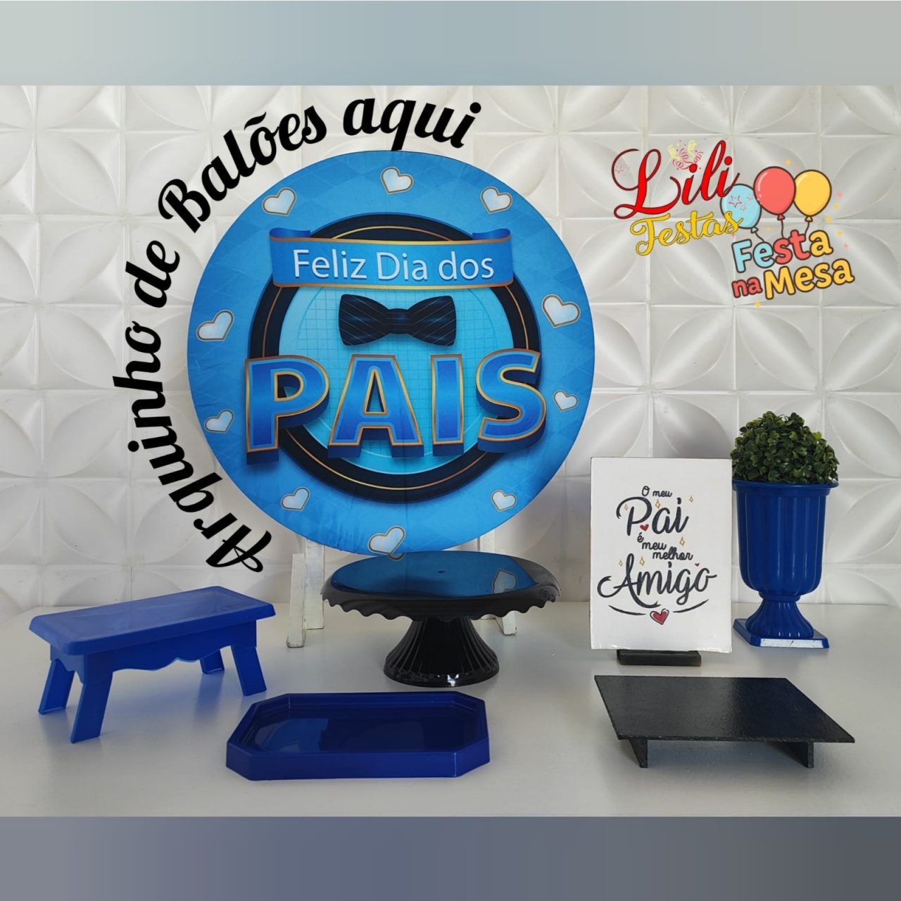 Dia dos Pais (Gravatinha) - Festa Na Mesa - LiliFestaspegueemonte