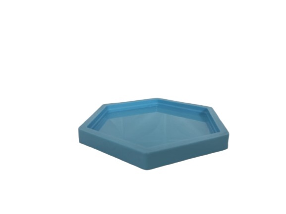Bandeja Azul Claro - Sextavada  - LiliFestaspegueemonte