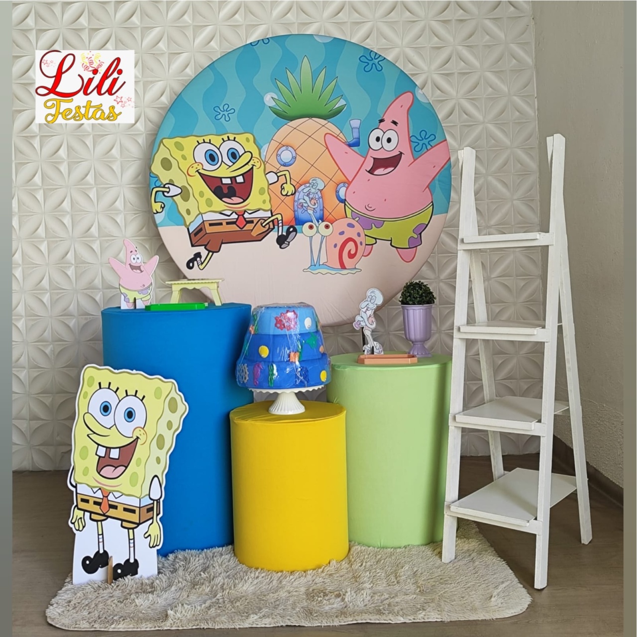 Kit Bob Esponja - 3 - LiliFestaspegueemonte