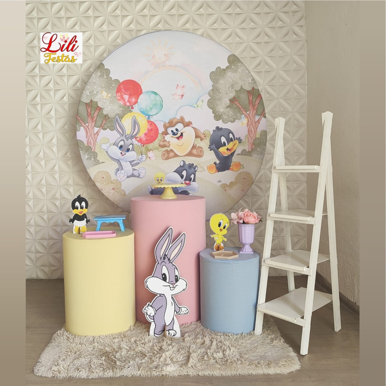 Kit Baby Looney Tunes Rosa - 2 - LiliFestaspegueemonte