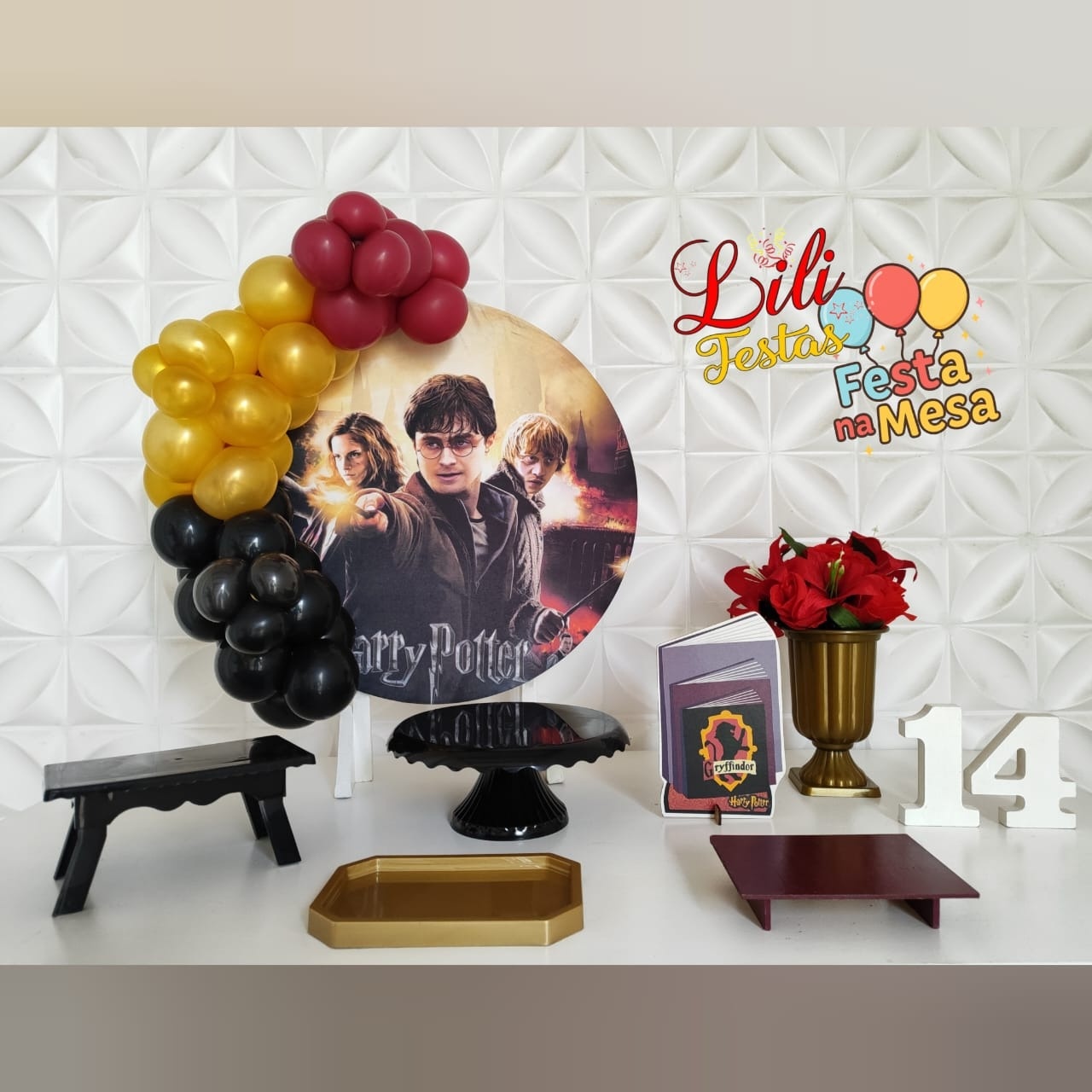 Harry Potter Grifinoria - Festa Na Mesa - LiliFestaspegueemonte