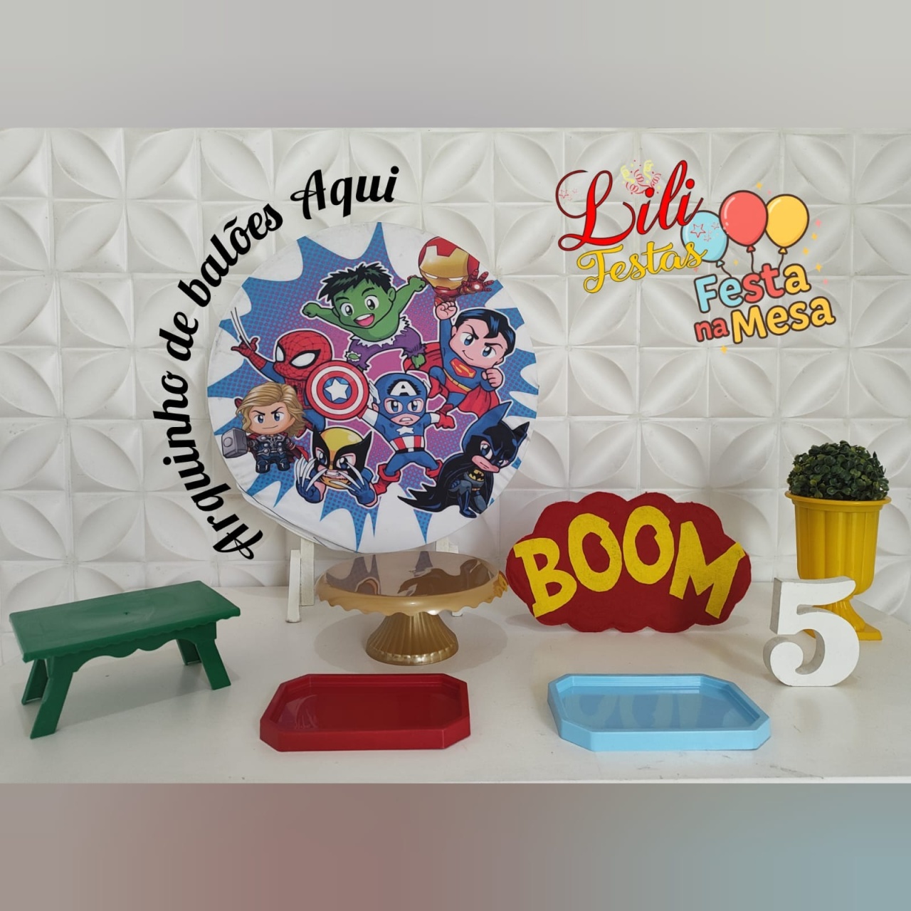 Os Vingadores  Baby 02 - Festa Na Mesa  - LiliFestaspegueemonte