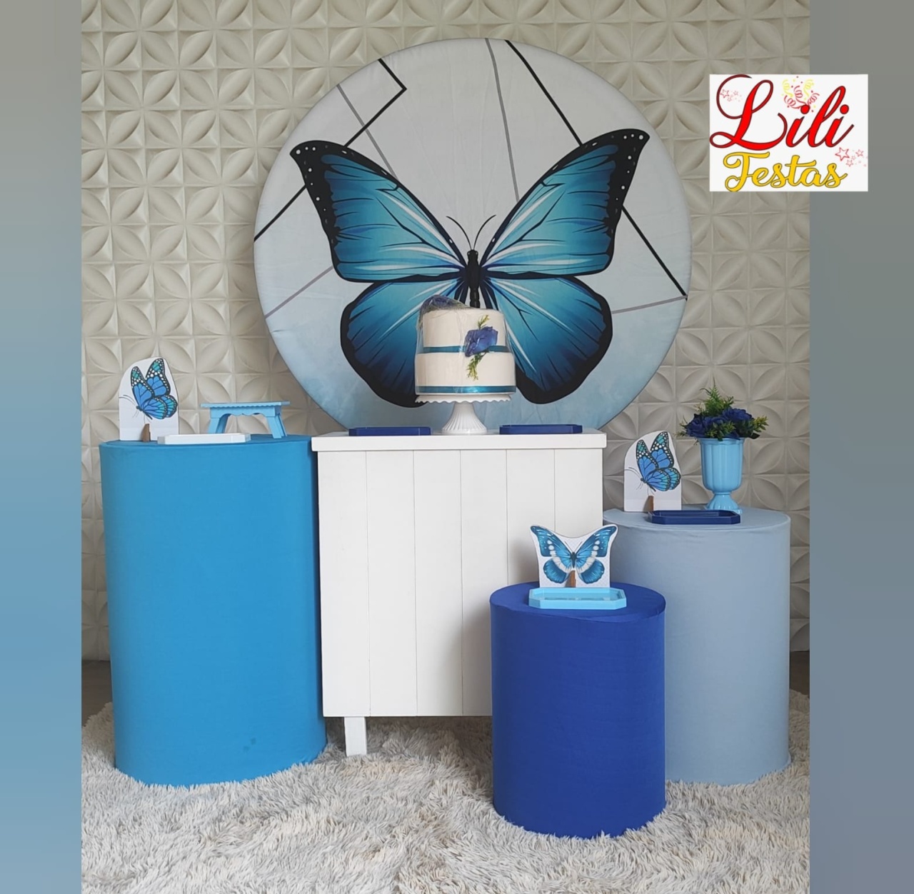 Borboleta Azul + Cômoda - LiliFestaspegueemonte
