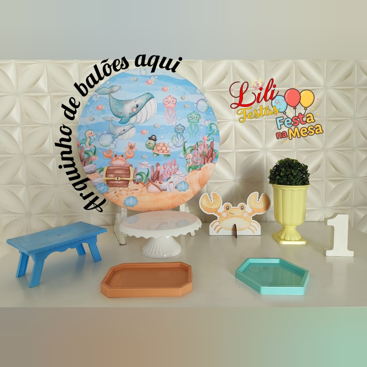 Fundo Do Mar Menino - Festa Na Mesa  - LiliFestaspegueemonte