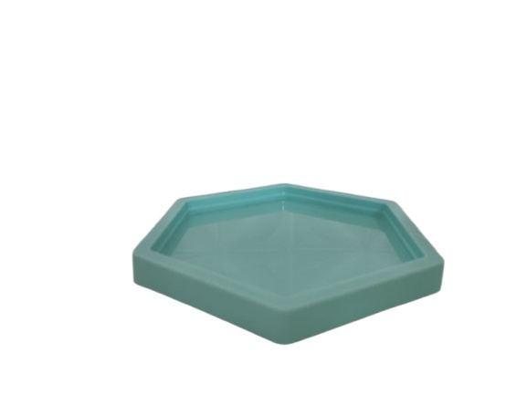 Bandeja Verde Menta - Sextavada  - LiliFestaspegueemonte