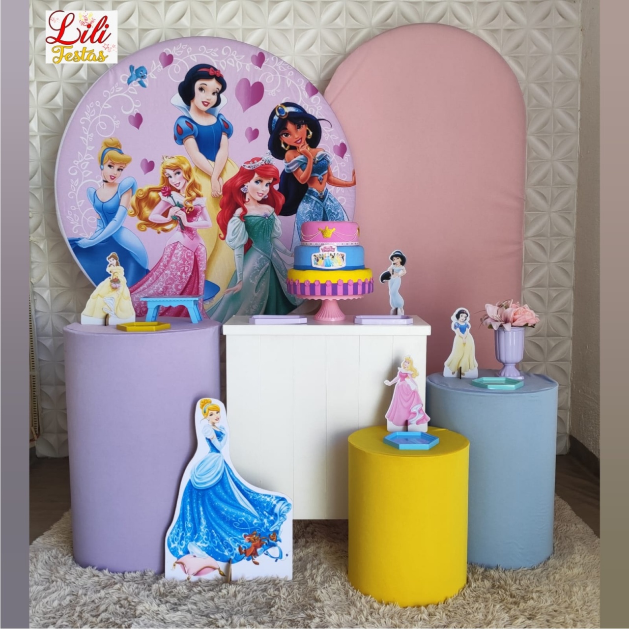 As Princesas (1) + Cômoda + Romano - LiliFestaspegueemonte