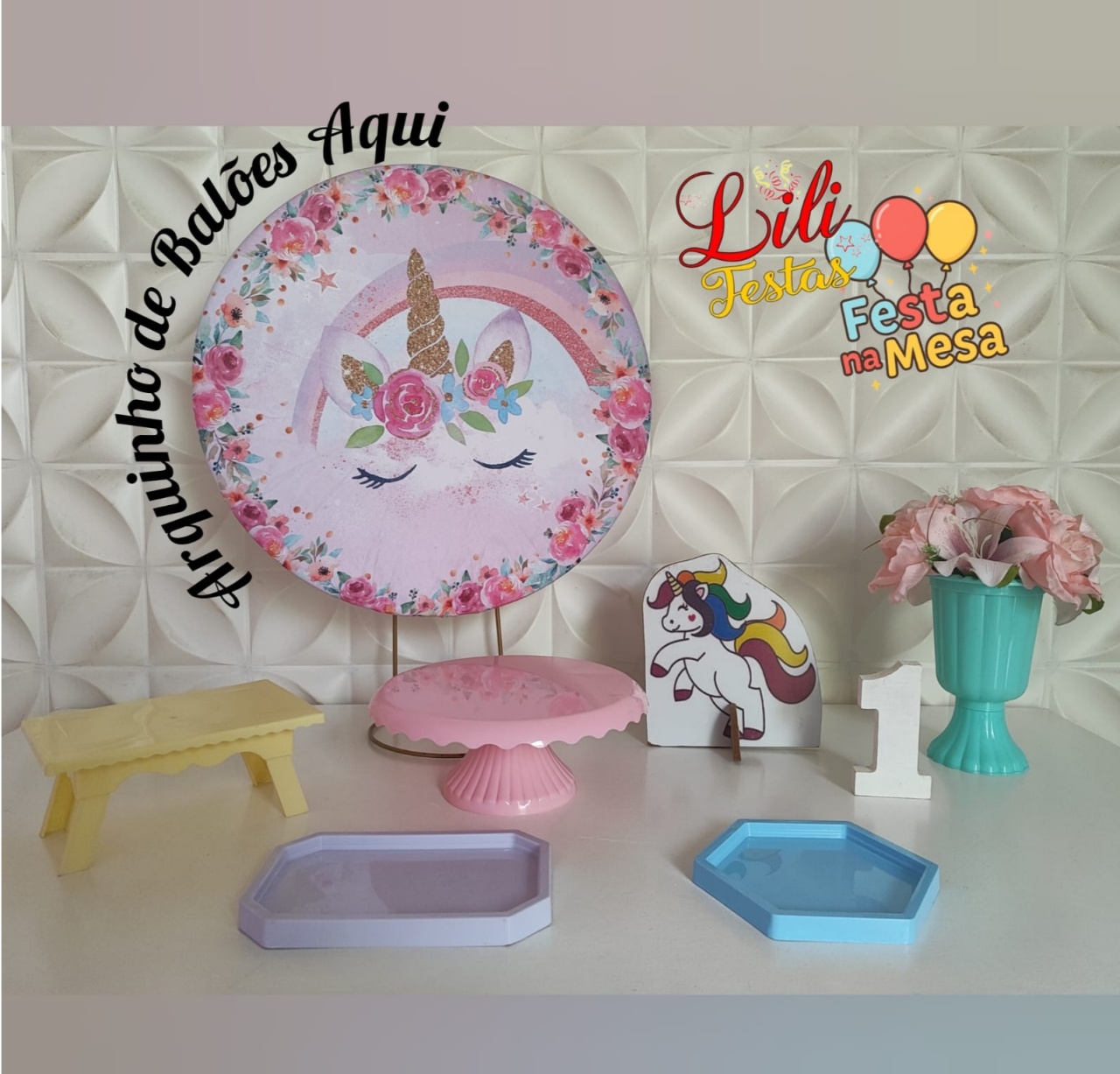 Unicórnio - Festa Na Mesa - LiliFestaspegueemonte