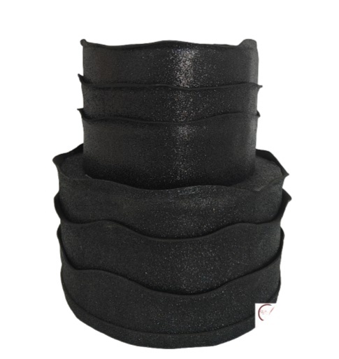 Bolo Fake - Preto Glitter  - LiliFestaspegueemonte