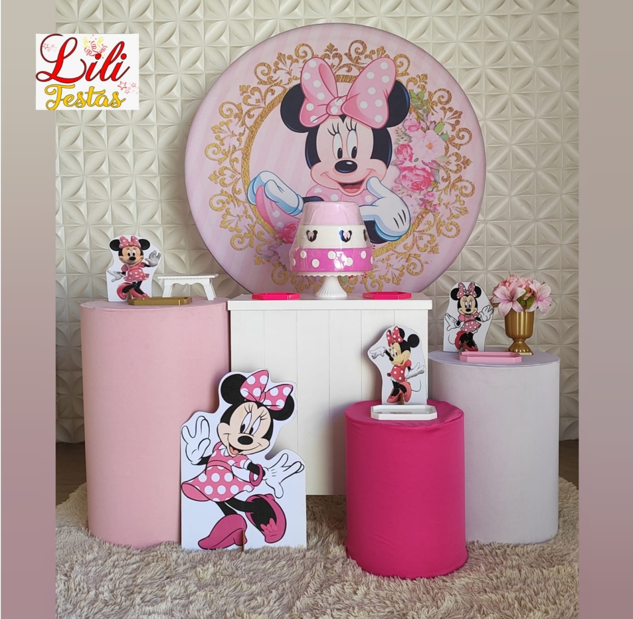 Minnie Rosa + Cômoda - LiliFestaspegueemonte