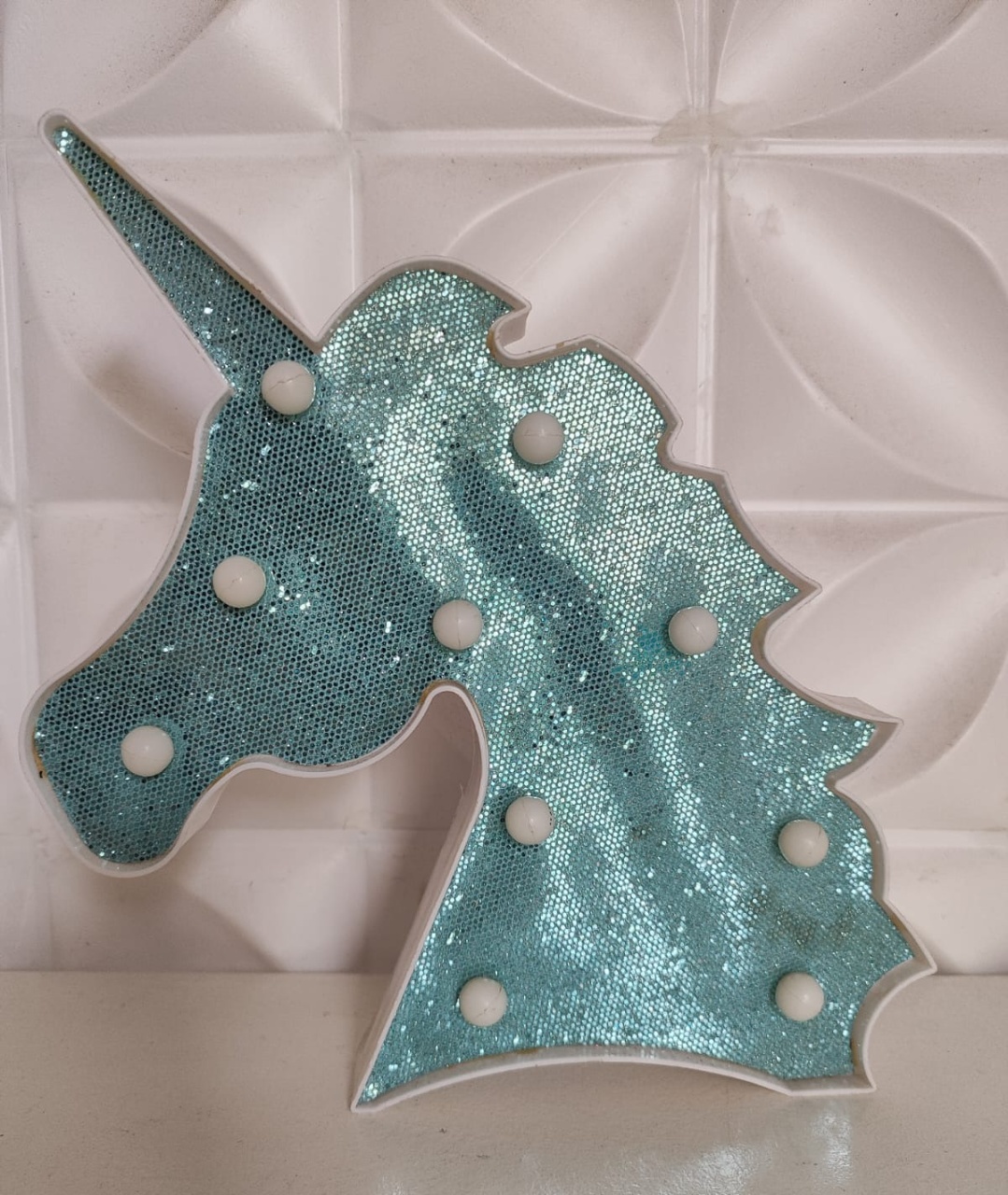  Led Unicórnio Azul Glitter  - LiliFestaspegueemonte