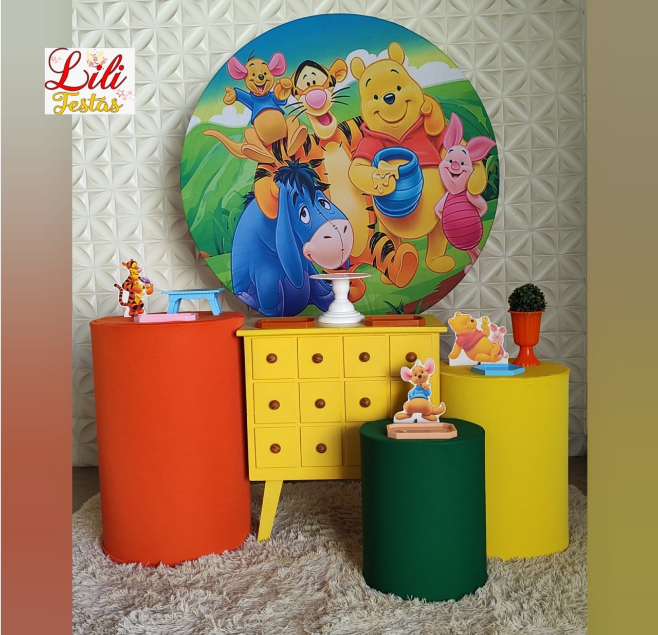 Ursinho Poo + Comoda - LiliFestaspegueemonte