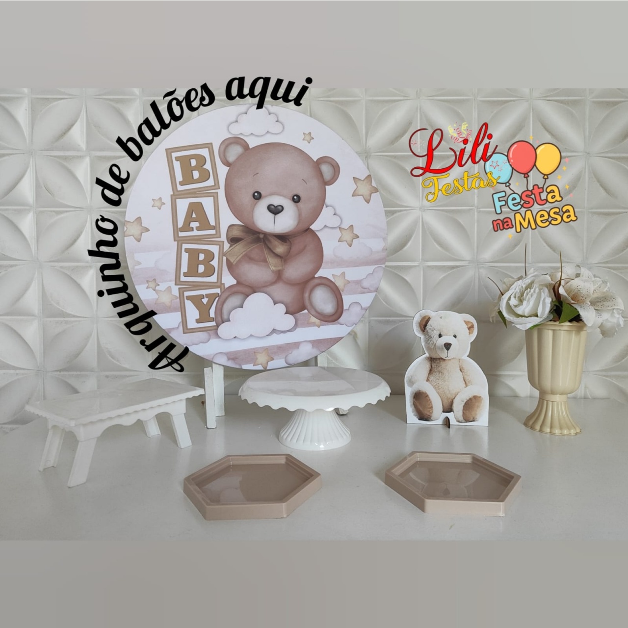 Ursinho Nude - Festa Na Mesa - LiliFestaspegueemonte
