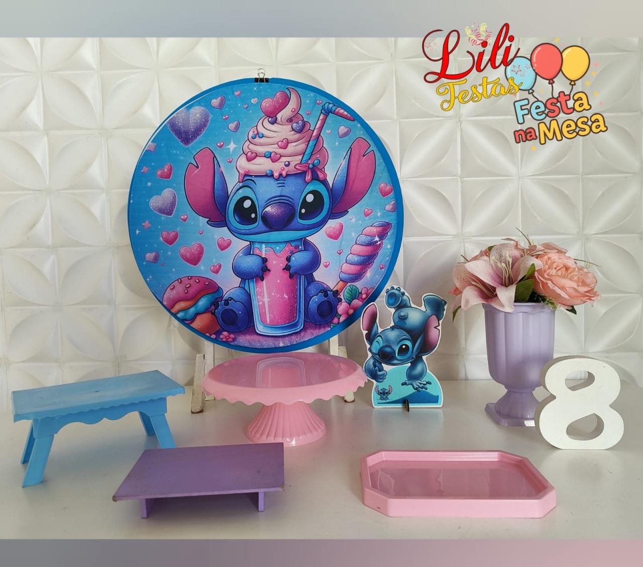 Stitch Doce Festa Mesa - LiliFestaspegueemonte