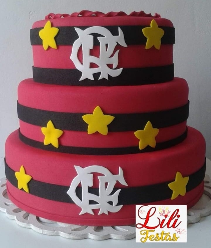 Bolo Fake - Flamengo  - LiliFestaspegueemonte
