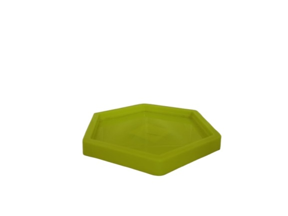 Bandeja Amarela Neon - Sextavada  - LiliFestaspegueemonte