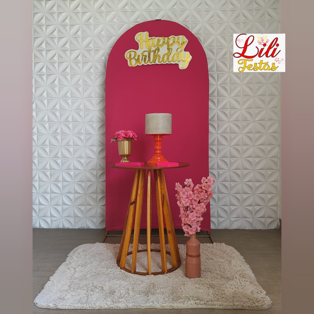 Romano Rosa Pink E Laranja + Mesa Ripada(Composição) - LiliFestaspegueemonte