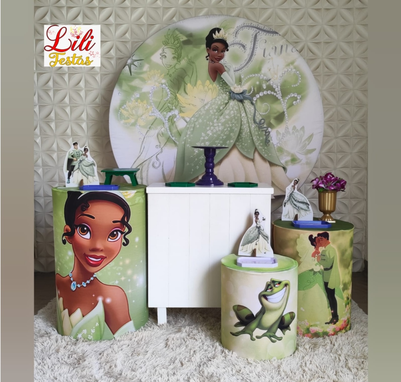 A Princesa E O Sapo + Cômoda + Painel Lateral (Cópia 1) - LiliFestaspegueemonte
