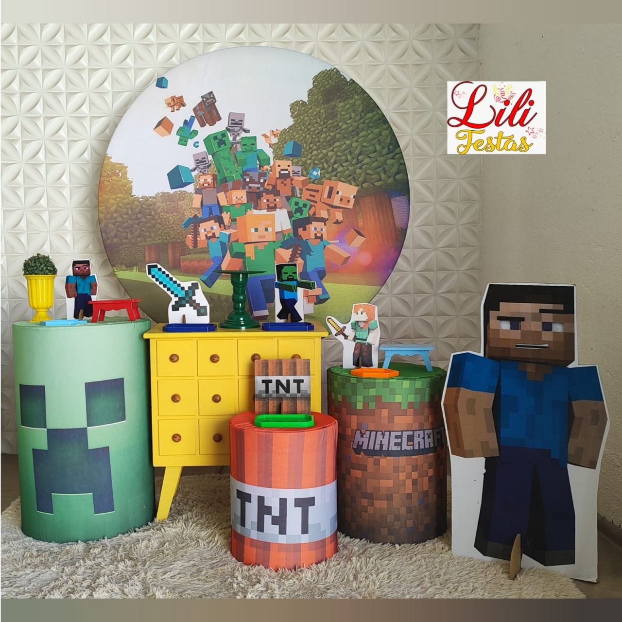Minecraft + Cõmoda - LiliFestaspegueemonte