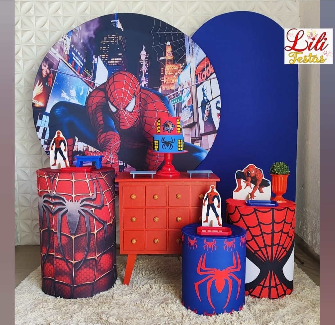 Homem Aranha + Cômoda + Painel Lateral - LiliFestaspegueemonte