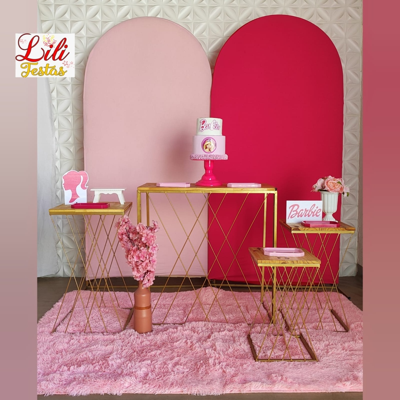 Barbie Romano Duplo +Conjunto Mesas Ferro - LiliFestaspegueemonte