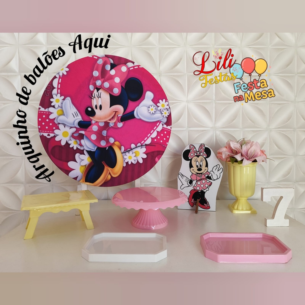 Minnie Rosa - Festa Na Mesa  - LiliFestaspegueemonte