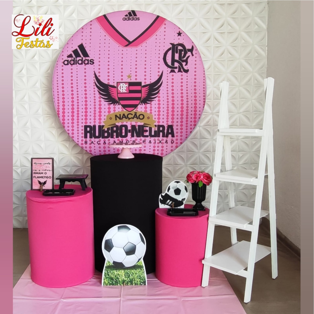 Kit Flamengo Rosa - 2 - LiliFestaspegueemonte