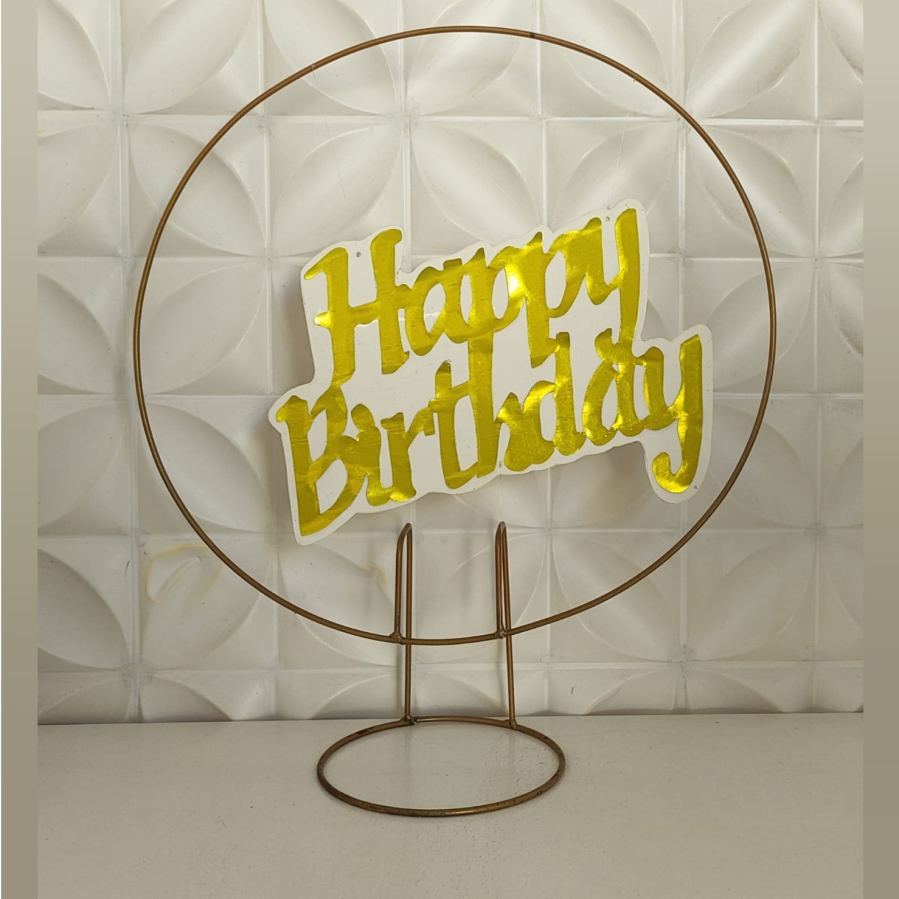 Estrutura Com Placa Luxo - Happy Birtdhay - LiliFestaspegueemonte