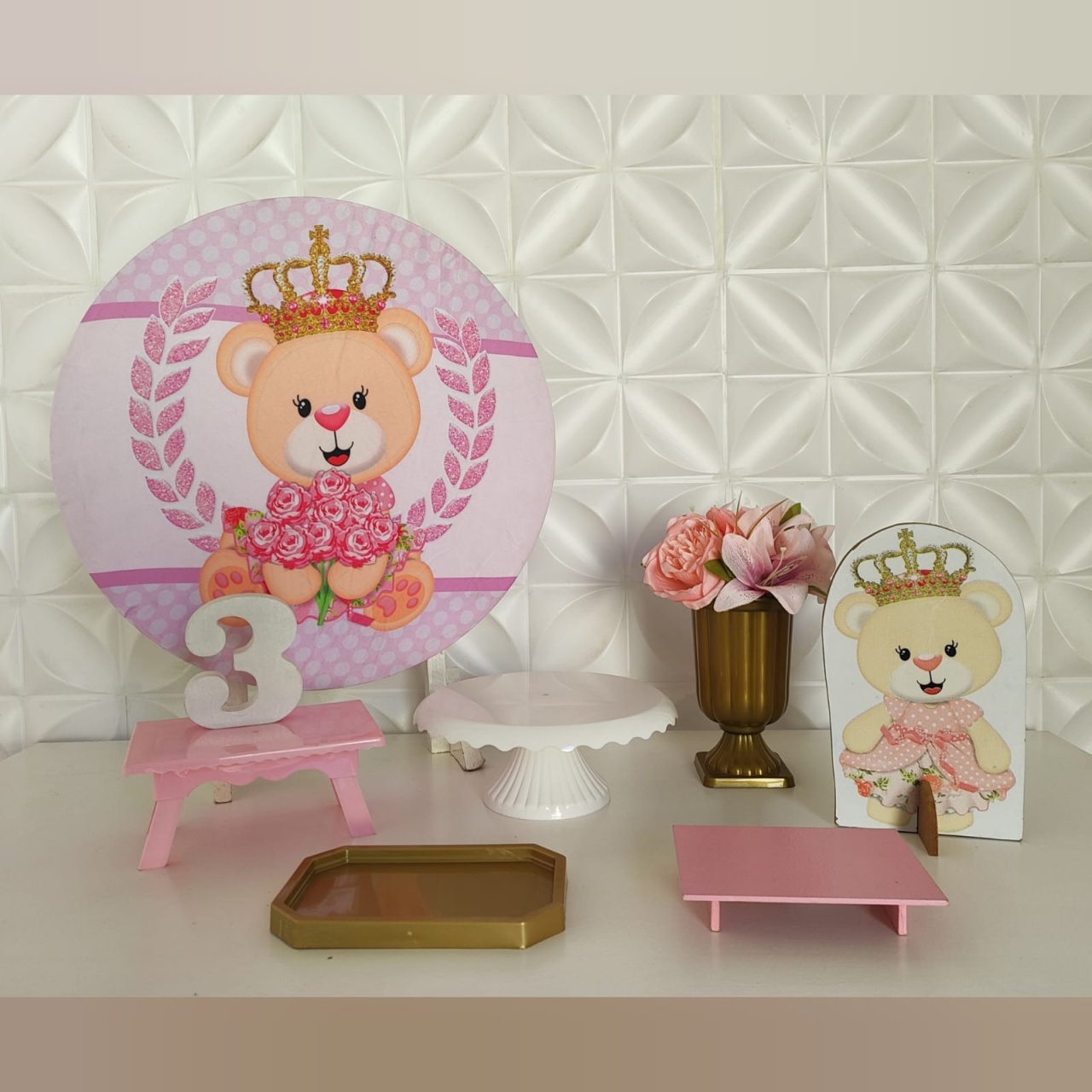 Ursinha Princesa- Festa Na Mesa - LiliFestaspegueemonte