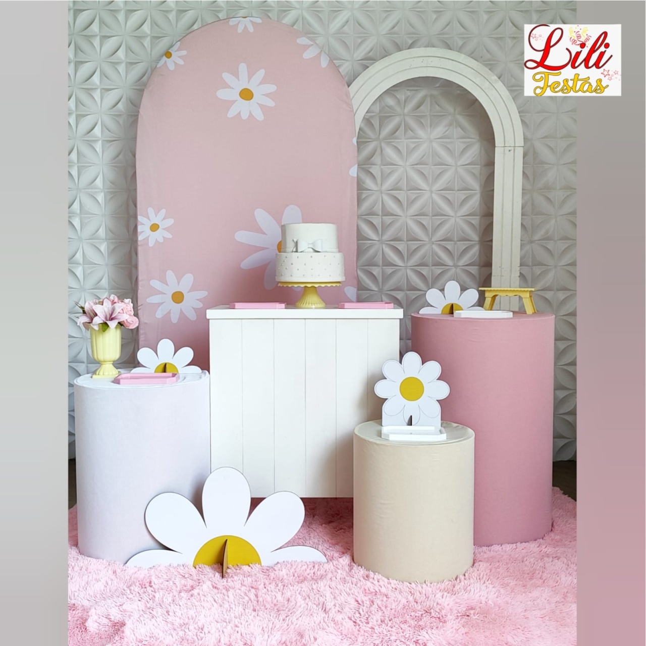 Kit Margaridas + Cômoda + Portal - LiliFestaspegueemonte