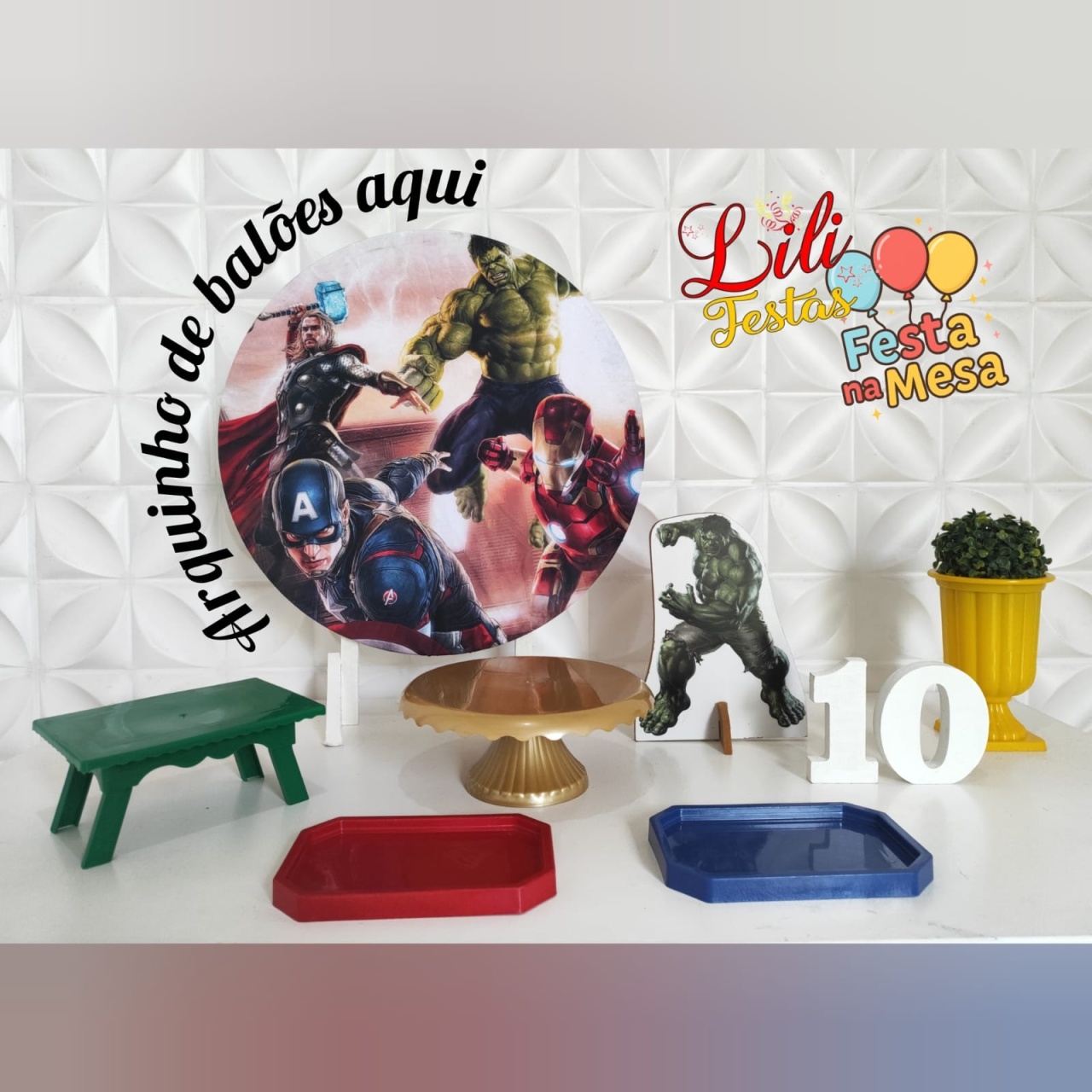 Os Vingadores - Festa Na Mesa  - LiliFestaspegueemonte
