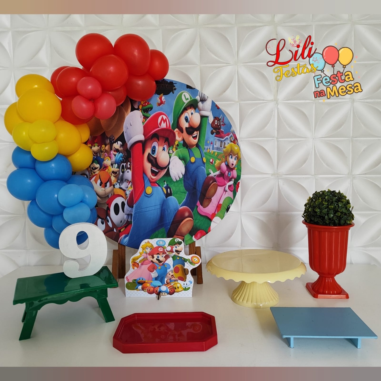 Super Mário - Festa Na Mesa - LiliFestaspegueemonte