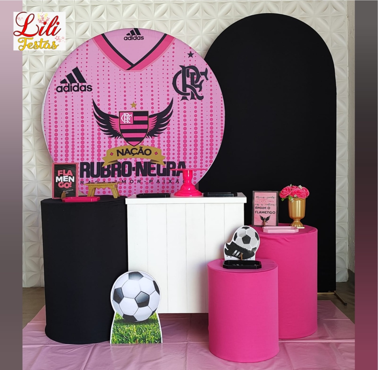 Kit Flamengo Rosa - 4 - LiliFestaspegueemonte