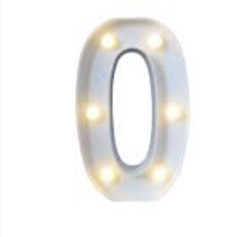 Led "0" Número   - LiliFestaspegueemonte