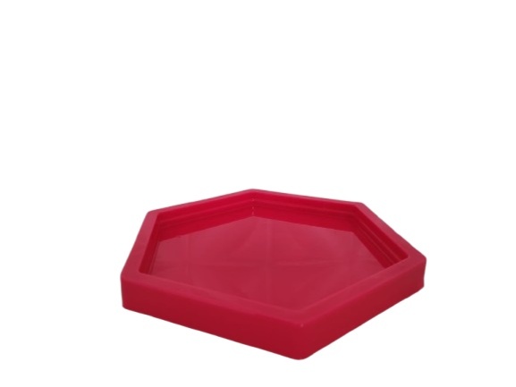 Bandeja Rosa Neon - Sextavada  - LiliFestaspegueemonte
