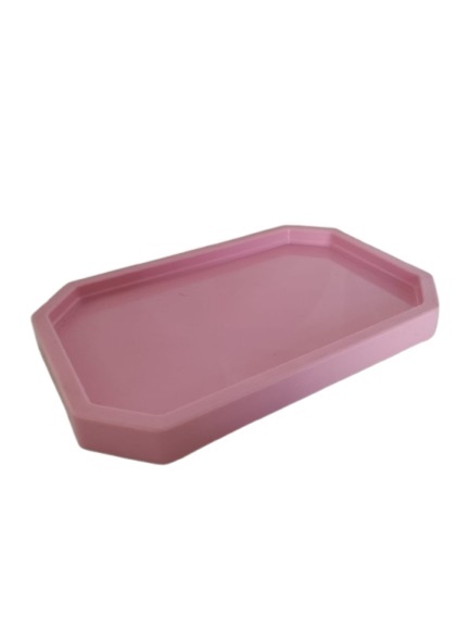 Bandeja Rosa Claro - Retangular  - LiliFestaspegueemonte